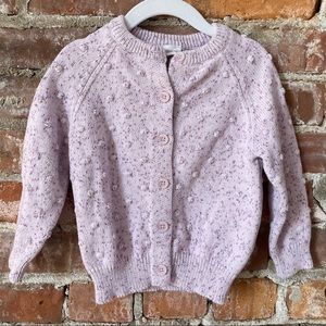Jamie Kay Dottie cardigan in lavender speckle